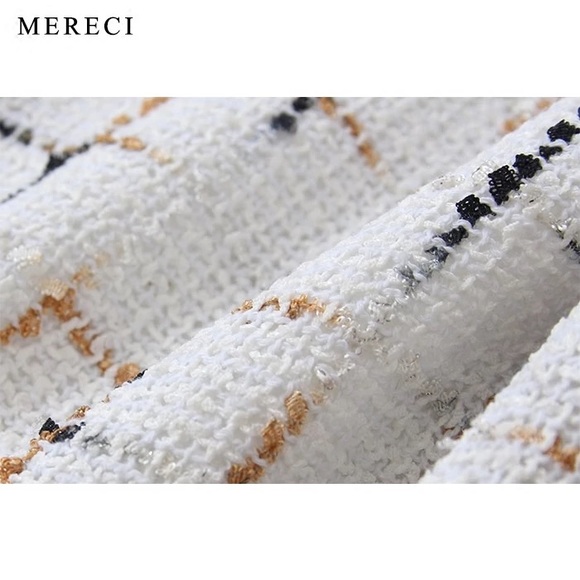 Tweed blazer white and gold - Picture 2 of 3